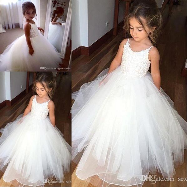 spaghetti lace and tulle flower girl dresses for wedding white ball gown princess girls pageant gowns children communion dress, White;blue
spaghetti lace and tulle flower girl dresses for wedding white ball gown princess girls pageant gowns children communion dress, White;blue