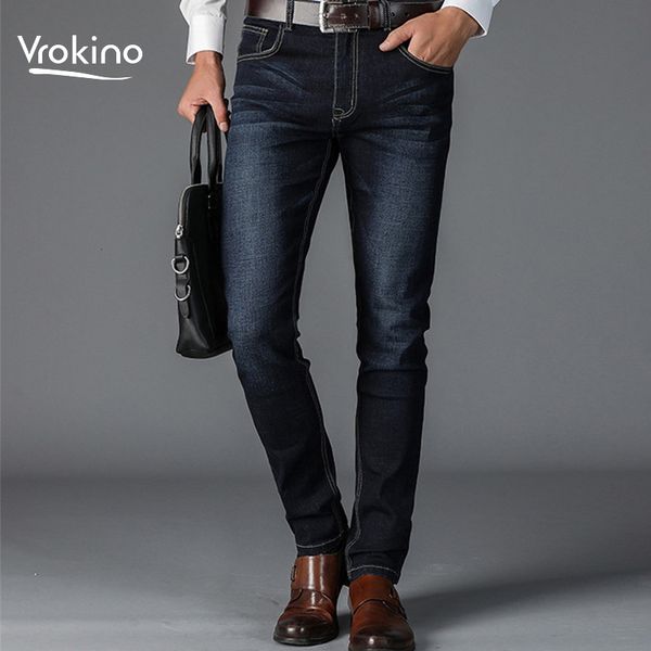 vrokino brand 2019 new men's jeans men business leisure fashion classic straight elastic force jeans men blue dark blue pants
vrokino brand 2019 new men's jeans men business leisure fashion classic straight elastic force jeans men blue dark blue pants