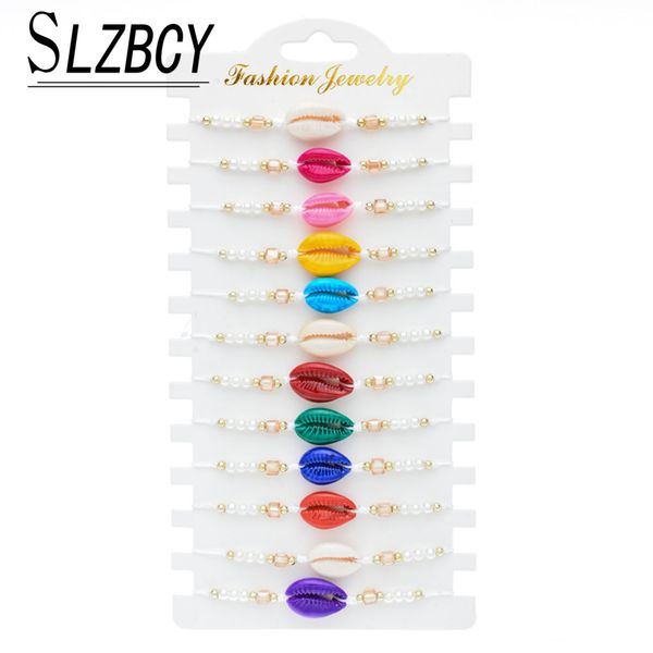 12 pcs/set new pearl shell charm weave bracelets set handmade adjustable white rope wristband anklet for women fashion jewelry, Black
12 pcs/set new pearl shell charm weave bracelets set handmade adjustable white rope wristband anklet for women fashion jewelry, Black