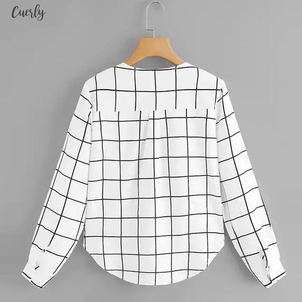 sleeper w401 2020 new fashion womens casual autumn long sleeve v neck office ladies plaid print shirt blouse autumn, White
sleeper w401 2020 new fashion womens casual autumn long sleeve v neck office ladies plaid print shirt blouse autumn, White
