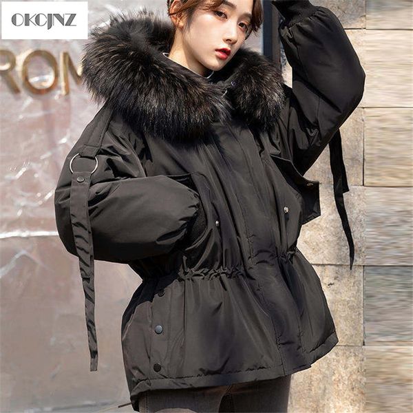 2018 winter women new loose short down jacket fashion casual thick large fur collar outerwear temperament women parka yy136, Black
2018 winter women new loose short down jacket fashion casual thick large fur collar outerwear temperament women parka yy136, Black