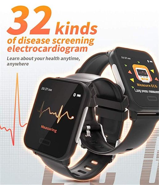 E33 Smart Wristbands ECG Mapping Smart Watch Blood Pressure Smartwatch Heart Rate Monitor Fitness Tracker Sports Smart Bracelet Stopwatch
E33 Smart Wristbands ECG Mapping Smart Watch Blood Pressure Smartwatch Heart Rate Monitor Fitness Tracker Sports Smart Bracelet Stopwatch