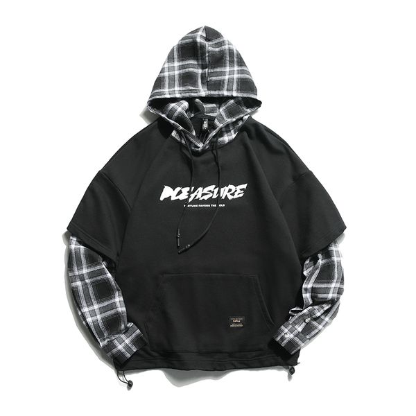 letter print plaid patchwork men hooded sweatshirt hip hop hoodie streetwear vintage, Black
letter print plaid patchwork men hooded sweatshirt hip hop hoodie streetwear vintage, Black