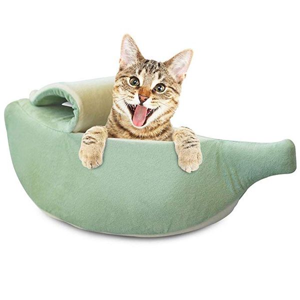 pretty cute cat bed house, pet bed soft cat cuddle bed, lovely pet supplies for cats kittens small dogs