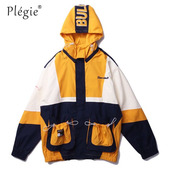 plegie vintage multi pockets color block patchwork zip up windbreaker hooded track jackets streetwear hip hop casual coat, Black;brown
plegie vintage multi pockets color block patchwork zip up windbreaker hooded track jackets streetwear hip hop casual coat, Black;brown