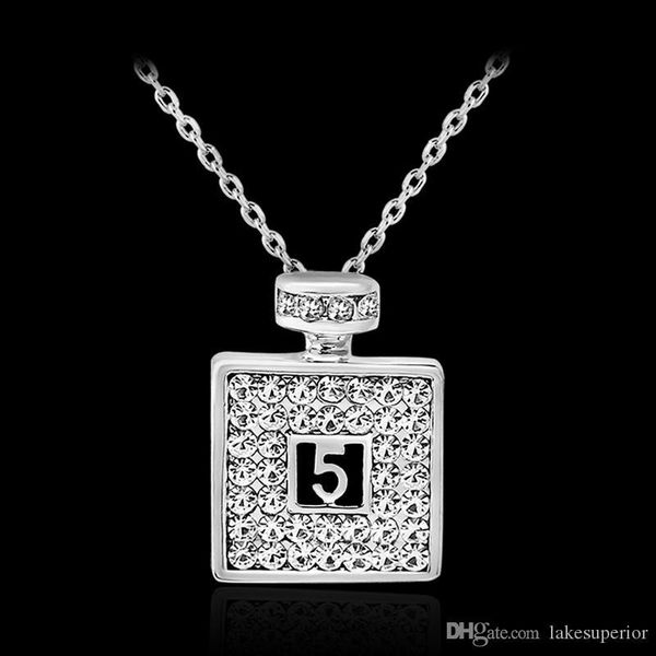 женщины духи бутылки no5 роскошные ожерелье rhinestone цепи кулон neckalce роскошные ювелирные изделия аксессуары подарок для любви, Silver
женщины духи бутылки no5 роскошные ожерелье rhinestone цепи кулон neckalce роскошные ювелирные изделия аксессуары подарок для любви, Silver