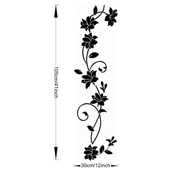 black flower vine wall stickers refrigerator window cupboard home decorations diy home decals art mural posters home decor
black flower vine wall stickers refrigerator window cupboard home decorations diy home decals art mural posters home decor
