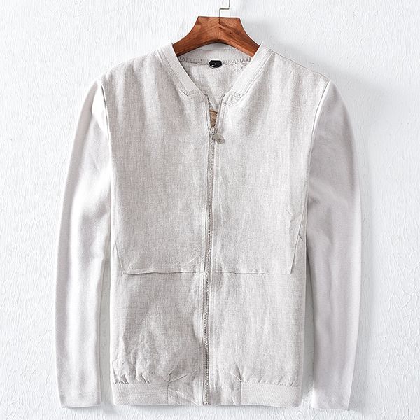 2018 autumn and winter new men's linen jacket casual stitching flax jackets men stand collar khaki outerwear mens jaqueta veste, Black;brown
2018 autumn and winter new men's linen jacket casual stitching flax jackets men stand collar khaki outerwear mens jaqueta veste, Black;brown