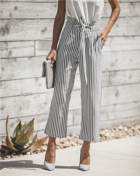 New Womens Palazzo Office High Waist Wide Leg Stripe Culottes Girl Long Trousers Casual Comfort Pants
New Womens Palazzo Office High Waist Wide Leg Stripe Culottes Girl Long Trousers Casual Comfort Pants