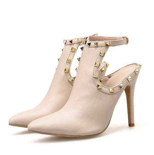 rivets studded sling back nude heels fashion luxury designer women shoes high heels designer high heels stiletto heel size 35 to 40, Black
rivets studded sling back nude heels fashion luxury designer women shoes high heels designer high heels stiletto heel size 35 to 40, Black