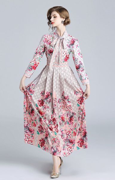 2020 fall runway fashion floral print ribbon tie collar long sleeve empire waist dresses new arrival wholesale women ladies casual, Black;gray
2020 fall runway fashion floral print ribbon tie collar long sleeve empire waist dresses new arrival wholesale women ladies casual, Black;gray