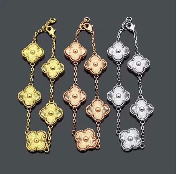 bracelet 18k electroplated rose gold korean classic fashion five flower bracelet female, Golden;silver
bracelet 18k electroplated rose gold korean classic fashion five flower bracelet female, Golden;silver