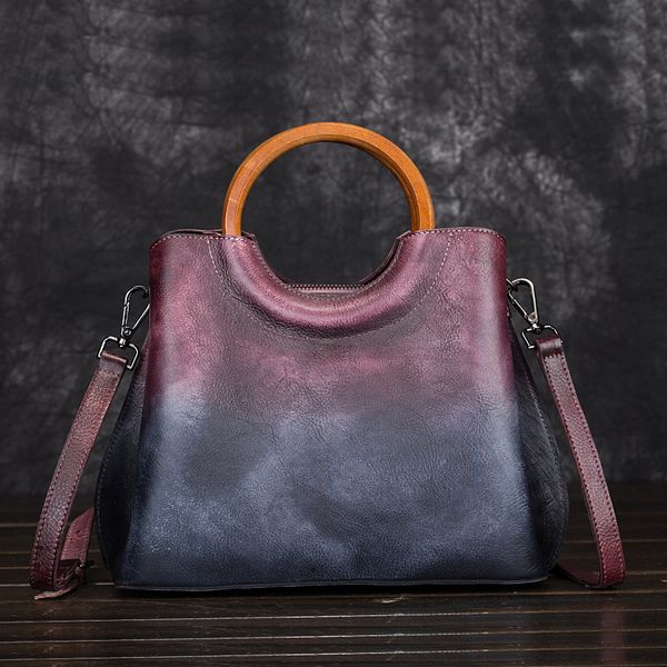 stylish romantic gradient color handbag round handle female bucket bag real leather shoulder bag
stylish romantic gradient color handbag round handle female bucket bag real leather shoulder bag