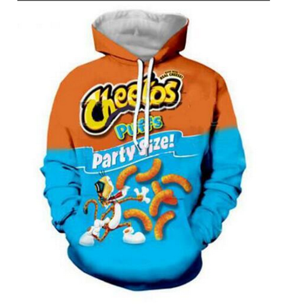 new fashion sweatshirt men / women 3d hoodies print cheetos slim stylish hooded hoodies lms069, Black
new fashion sweatshirt men / women 3d hoodies print cheetos slim stylish hooded hoodies lms069, Black