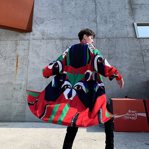 male funny print fashion trench coat outerwear overcoat men streetwear hip hop loose casual long cardigan jacket windbreaker, Tan;black
male funny print fashion trench coat outerwear overcoat men streetwear hip hop loose casual long cardigan jacket windbreaker, Tan;black