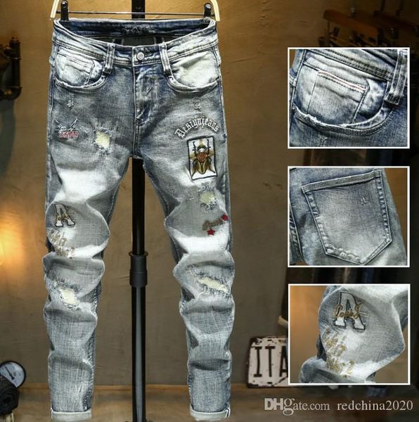 mens designer jeans distressed ripped biker cowboy famous skinny straight slim washed destroyed vintage casual trousers 3569, Blue
mens designer jeans distressed ripped biker cowboy famous skinny straight slim washed destroyed vintage casual trousers 3569, Blue