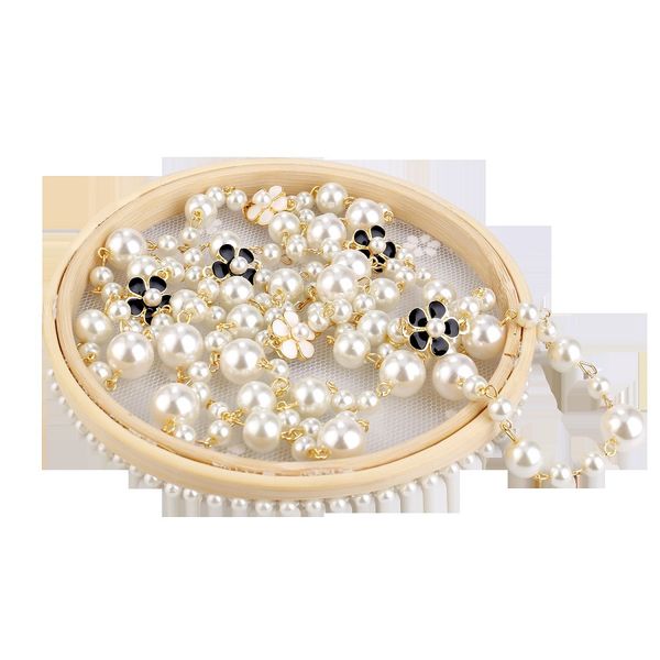 fashion luxury designer classic style elegant beautiful flowers pearls long chain sweater statement necklace for woman, Black
fashion luxury designer classic style elegant beautiful flowers pearls long chain sweater statement necklace for woman, Black