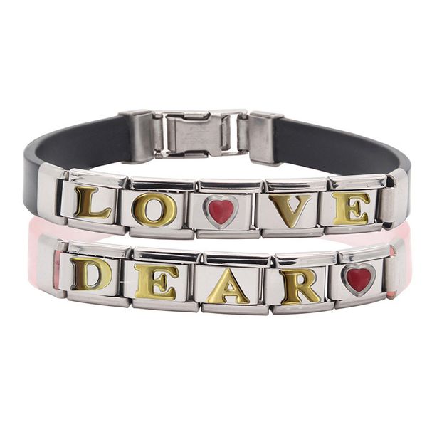 fyour 9mm women's fashion jewelry dream wish gift stainless steel dream charm links color silicone bangle g137, Golden;silver
fyour 9mm women's fashion jewelry dream wish gift stainless steel dream charm links color silicone bangle g137, Golden;silver