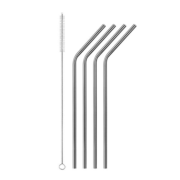 4pcs reusable metal drinking straws stainless steel straw with cleaner brush for home party mugs barware accessories
4pcs reusable metal drinking straws stainless steel straw with cleaner brush for home party mugs barware accessories