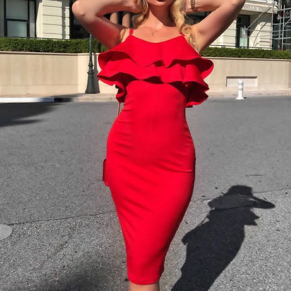 red spaghetti strap ruffles dress women party night out bodycon club fashion wear slim celebrate event occation stylish robes, Black;gray
red spaghetti strap ruffles dress women party night out bodycon club fashion wear slim celebrate event occation stylish robes, Black;gray