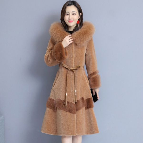 2019 woman fur coats winter long jacket fox fur collar ladies parkas warm outerwear overcoat windbreaker plus size m-4xl, Black
2019 woman fur coats winter long jacket fox fur collar ladies parkas warm outerwear overcoat windbreaker plus size m-4xl, Black