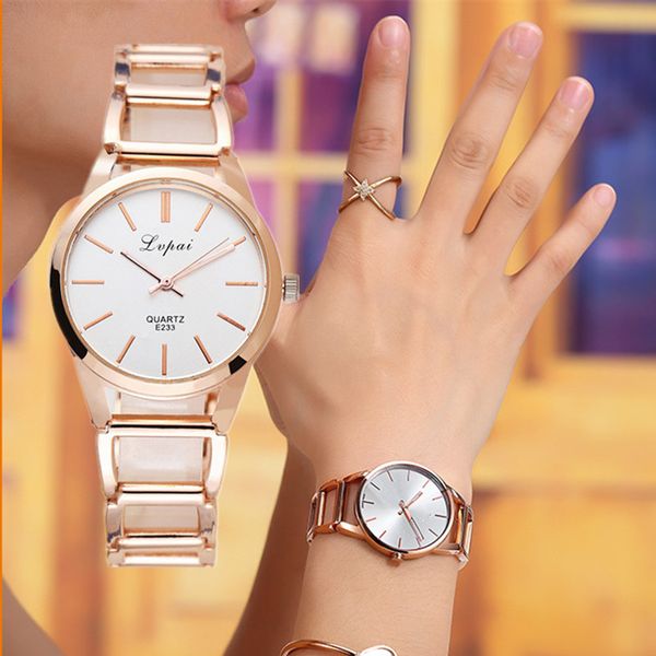 fashion women's watches luxury rose gold stainless steel skeleton women wrist watch ladies dress clock montre femme, Slivery;brown
fashion women's watches luxury rose gold stainless steel skeleton women wrist watch ladies dress clock montre femme, Slivery;brown