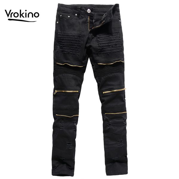 2019 new spring and autumn listing men leisure fashion hip hop hole skinny jeans men street zipper decoration red black jeans, Blue
2019 new spring and autumn listing men leisure fashion hip hop hole skinny jeans men street zipper decoration red black jeans, Blue