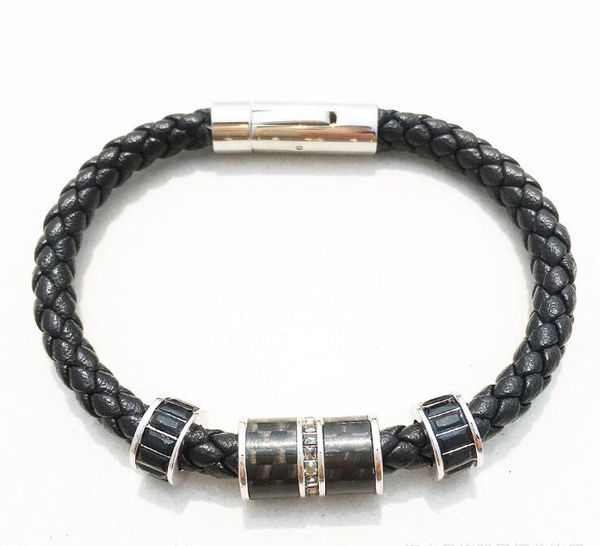 fashion braided leather charm bracelets with stainless steel clasp black crystal stones inlay for lovers couple plaited woven leather, Golden;silver
fashion braided leather charm bracelets with stainless steel clasp black crystal stones inlay for lovers couple plaited woven leather, Golden;silver
