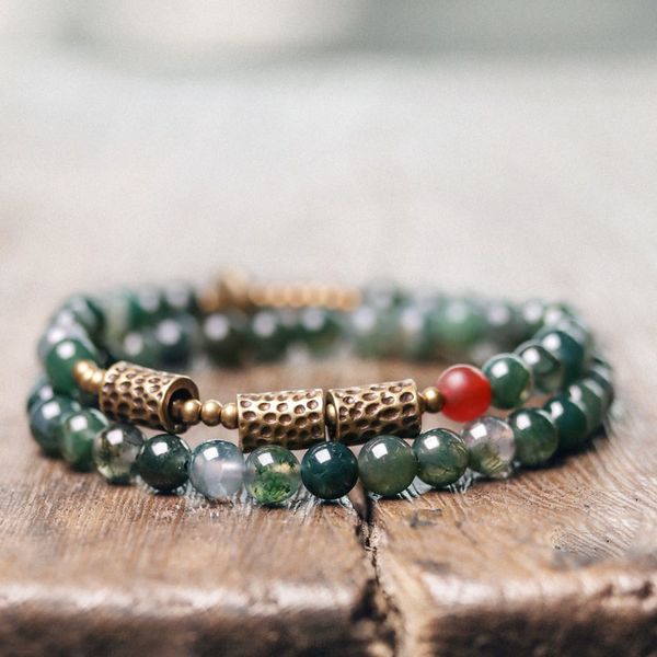 moss stone ocean grass beads bracelet hammered copper two row bead yoga meditation jewelry for woman female buddhism zen bangle, Black
moss stone ocean grass beads bracelet hammered copper two row bead yoga meditation jewelry for woman female buddhism zen bangle, Black