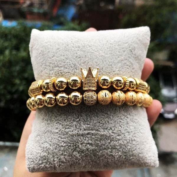 2pcs/set Men Bracelets Crown Bracelets set Paved white CZ ball Charm copper bead Macrame handmade & Bangles for Men Jewelry
2pcs/set Men Bracelets Crown Bracelets set Paved white CZ ball Charm copper bead Macrame handmade & Bangles for Men Jewelry