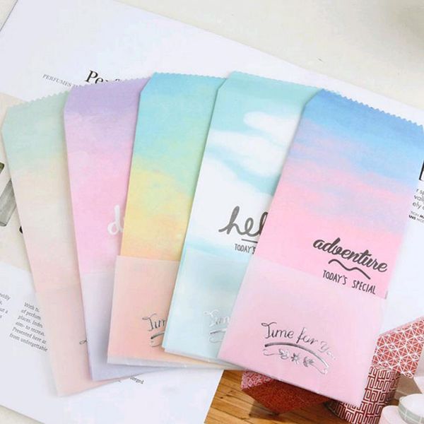 5pcs/pack kawaii aqua gradient envelope envelope letter paper message card letter stationary storage paper student gift
5pcs/pack kawaii aqua gradient envelope envelope letter paper message card letter stationary storage paper student gift