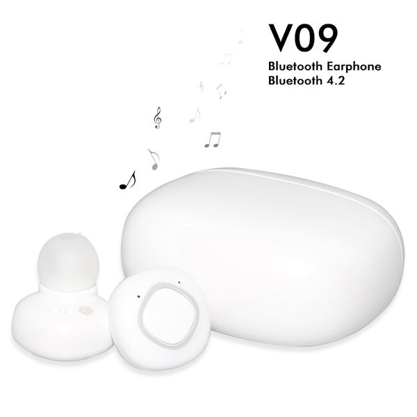 Bluetooth headset V09 wireless headset TWS earbuds 500 mAh mini charging box stereo with microphone iphon xiaomi Huawei Samsung
Bluetooth headset V09 wireless headset TWS earbuds 500 mAh mini charging box stereo with microphone iphon xiaomi Huawei Samsung