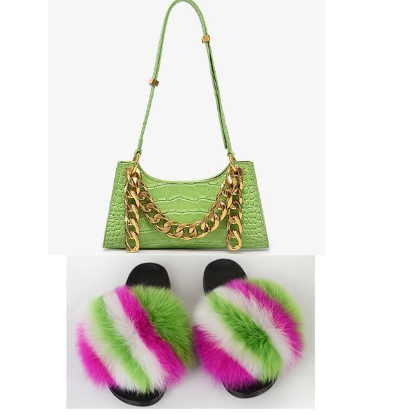 women crocodile pattern frog bag with chain bar under the armpit fur slides set ladies furry fluffy fur slippers purse match set, Black
women crocodile pattern frog bag with chain bar under the armpit fur slides set ladies furry fluffy fur slippers purse match set, Black