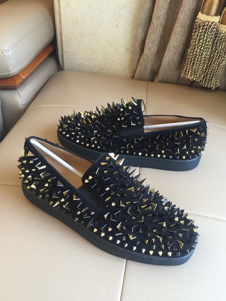 2019 новый бренд дизайнер повседневная обувь с низким верхом лодки черная замша пик пик шипы обувь плоские для мужчин и женщин s дизайнер кр, Black
2019 новый бренд дизайнер повседневная обувь с низким верхом лодки черная замша пик пик шипы обувь плоские для мужчин и женщин s дизайнер кр, Black