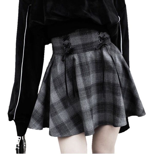 new spring gothic plaid skirt harajuku kawaii rock high waist women skirt ulzzang saia was thin vintage woolen skirts female, Black
new spring gothic plaid skirt harajuku kawaii rock high waist women skirt ulzzang saia was thin vintage woolen skirts female, Black