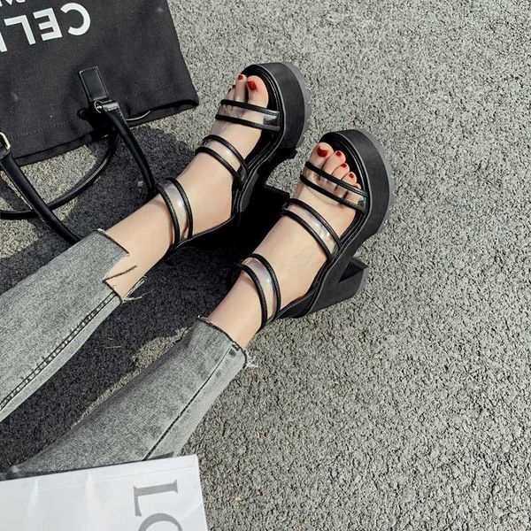 chunky heel sandals punk shoes sandals high heels platform women summer shoes sandalias romanas strappy ymb111-1, Black
chunky heel sandals punk shoes sandals high heels platform women summer shoes sandalias romanas strappy ymb111-1, Black