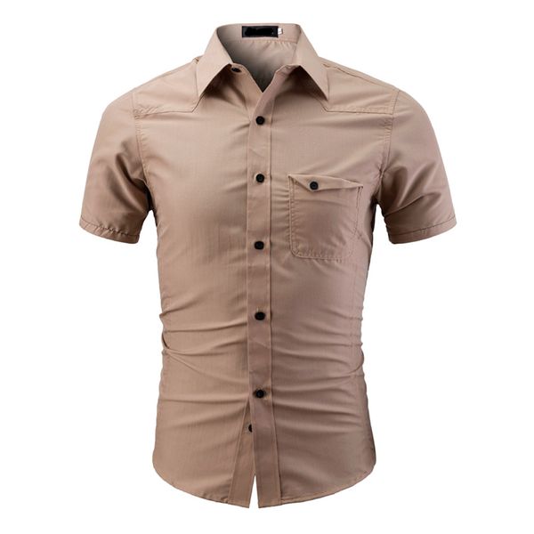 muqgew 2019 fashion men shirt slim fit men shirt fashion solid color male casual short sleeve camisa masculina #g4, White;black
muqgew 2019 fashion men shirt slim fit men shirt fashion solid color male casual short sleeve camisa masculina #g4, White;black