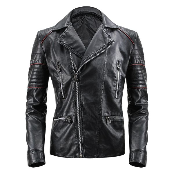 aboorun fashion motorcycle biker leather jacket men multi zipper pleated black slim pu leather jacket for male r3160
aboorun fashion motorcycle biker leather jacket men multi zipper pleated black slim pu leather jacket for male r3160