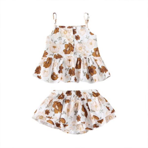 2020 new print baby set summer fashion cotton suspenders shorts suit baby girls europe and america vest pants children clothes, White
2020 new print baby set summer fashion cotton suspenders shorts suit baby girls europe and america vest pants children clothes, White