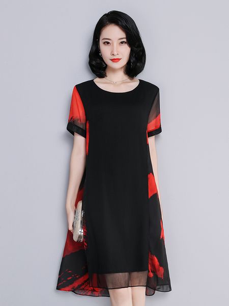 2020 new summer silk dress women midi casual mesh dress party plus size dresses a line vestidos de verano 6603 kj3896, Black;gray
2020 new summer silk dress women midi casual mesh dress party plus size dresses a line vestidos de verano 6603 kj3896, Black;gray