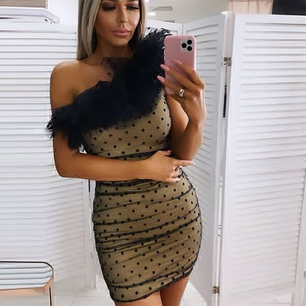 women desigenr dresses ladies bodycon oblique shoulder sheer mesh temperament fashion clothing party designer casual clothes, Black;gray
women desigenr dresses ladies bodycon oblique shoulder sheer mesh temperament fashion clothing party designer casual clothes, Black;gray