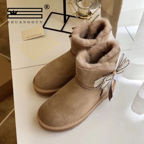 shuanggun imported 100% sheepskin women's boots winter snow boots sequin leather wool leather crystal short, Black
shuanggun imported 100% sheepskin women's boots winter snow boots sequin leather wool leather crystal short, Black