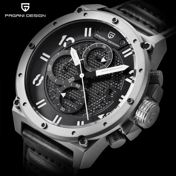 pagani design chronograph sports watches men leather quartz watch waterproof wistwatch relogio masculino, Slivery;brown
pagani design chronograph sports watches men leather quartz watch waterproof wistwatch relogio masculino, Slivery;brown