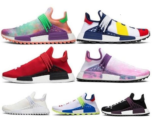2019 nmd человеческая раса фаррелл уильямс мужчины s женщины s hu trail ботаник черный крем холи солнечный пакет мать дизайнер моды спортивн