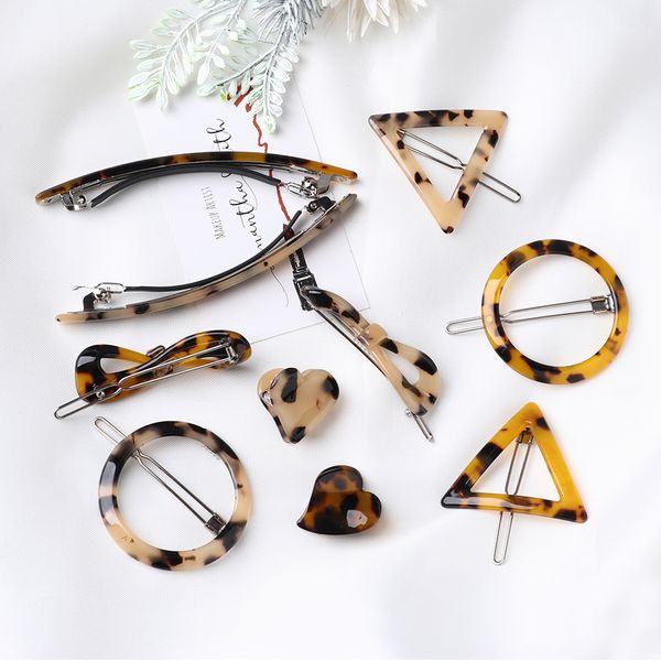 vintage japan amber acrylic leopard hair clips geometric round triangle heart shape hairpin barrettes women hair styling tool
vintage japan amber acrylic leopard hair clips geometric round triangle heart shape hairpin barrettes women hair styling tool
