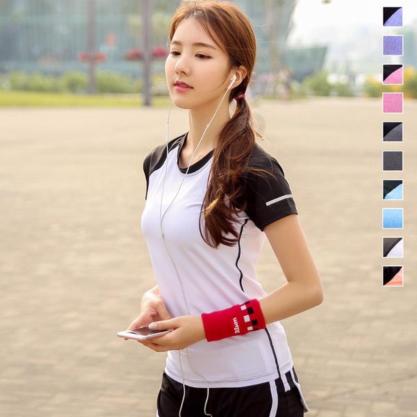 currently available spring and summer sports short sleeve t-shirt yoga clothes female aerobics jogging suits quick-dry slim, White;red
currently available spring and summer sports short sleeve t-shirt yoga clothes female aerobics jogging suits quick-dry slim, White;red