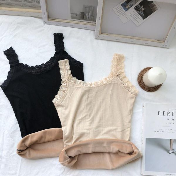 p shoot 2019 women's dress autumn & winter warm vest women's brushed and thick lace edge camisole-base underwear, Black;white
p shoot 2019 women's dress autumn & winter warm vest women's brushed and thick lace edge camisole-base underwear, Black;white