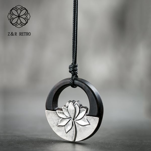 ale black lotus pendant&necklaces for women jewelry female vintage wooden handmade sandalwood long necklace chockers 2018, Silver
ale black lotus pendant&necklaces for women jewelry female vintage wooden handmade sandalwood long necklace chockers 2018, Silver