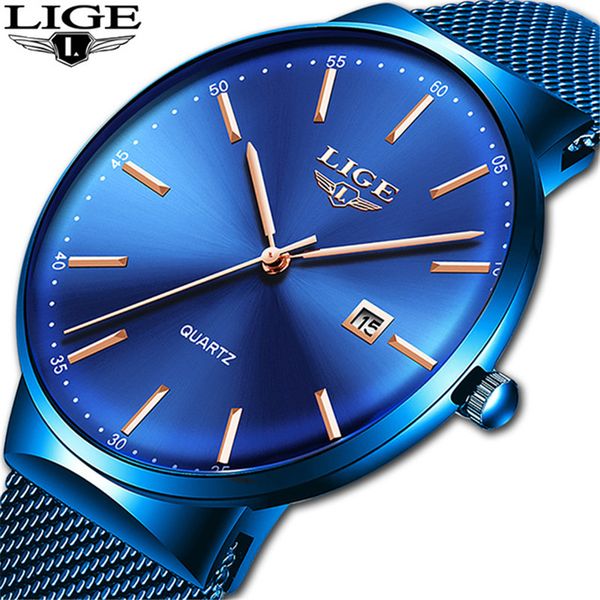 lige brand 2019 new ultra thin fashion quartz men watch luxury blue waterproof watch stainless steel strap relogio masculino, Slivery;brown
lige brand 2019 new ultra thin fashion quartz men watch luxury blue waterproof watch stainless steel strap relogio masculino, Slivery;brown