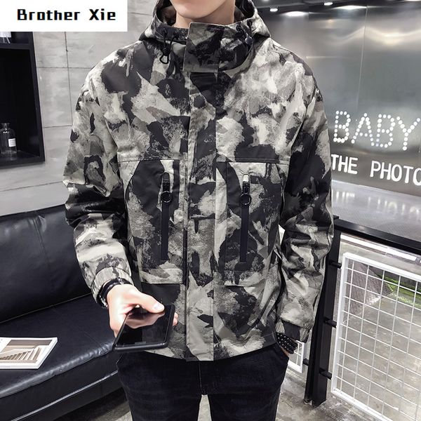 camouflage jacket men's fashion printed casual style hooded jacket man streetwear wild loose hip hop bomber, Black;brown
camouflage jacket men's fashion printed casual style hooded jacket man streetwear wild loose hip hop bomber, Black;brown